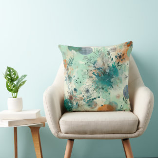 Serene Sage Botanical Throw Pillow Kissen