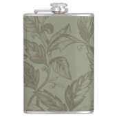 Serene Sage Green | Fettformatige Botanische Anwei Flachmann (Vorderseite)