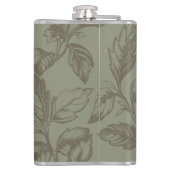 Serene Sage Green | Fettformatige Botanische Anwei Flachmann (Rückseite)