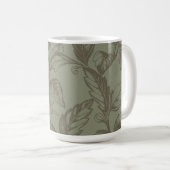 Serene Sage Green | Fettformatige Botanische Anwei Kaffeetasse (VorderseiteRechts)