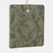 Serene Sage Green | Fettformatige Botanische Anwei Keramikornament (Rechts)