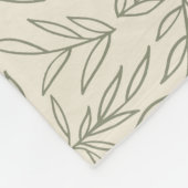 Serene Sage Green | Gentle Leaf Whisp Fleecedecke (Ecke)