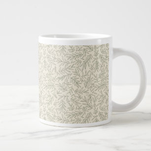 Serene Sage Green   Gentle Leaf Whisper Minimalist Jumbo-Tasse