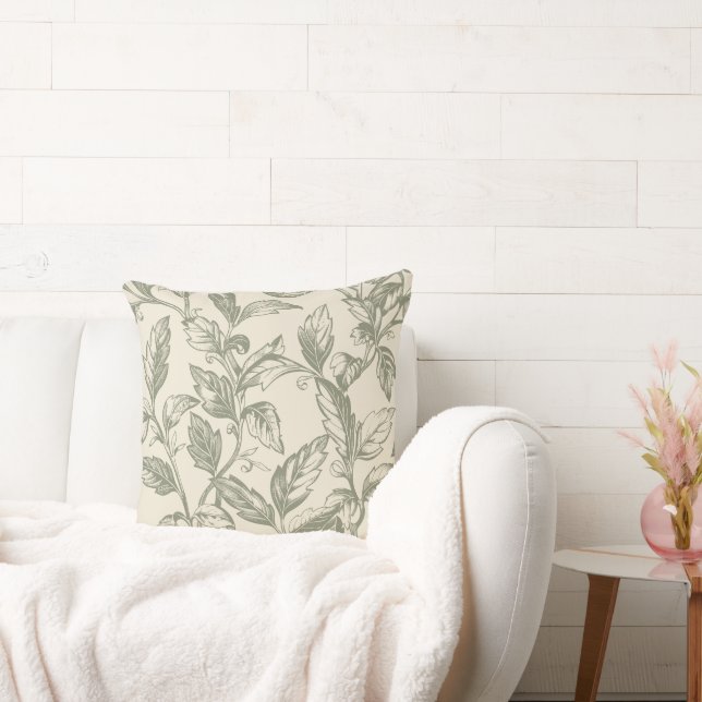 Serene Sage Green | Rustikaler Weinbaugarten Kerns Kissen (Liege)