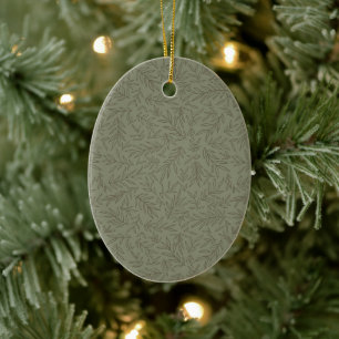 Serene Sage Green   Tiefwald Calm Tone-on-Tone Keramik Ornament
