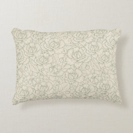 Serene Sage Green | Vintage Blossom Rose Dekokissen