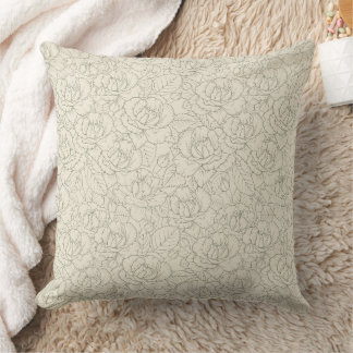 Serene Sage Green | Vintage Blossom Rose Kissen