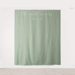 Serene Sage Minimalistische Kalligrafie Wandteppich