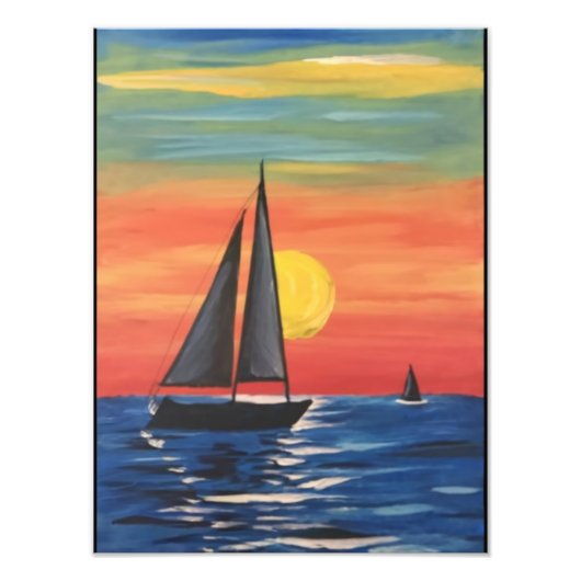 Serene Sails bei Sunset Fotodruck (Vorne)
