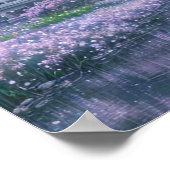 Serene Sakura Temple Poster (Ecke)