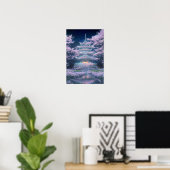 Serene Sakura Temple Poster (Heimbüro)
