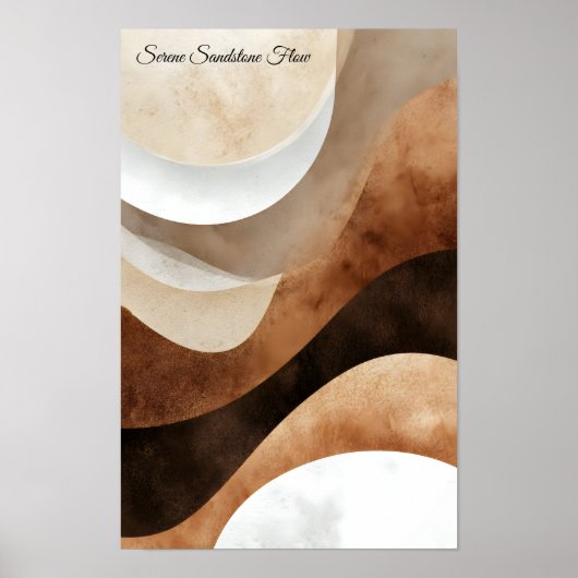 Serene Sandstone Flow Poster (Vorne)