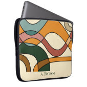Serene Savanna Gentle Abstract Earthy Monogram Laptopschutzhülle (Vorne Rechts)