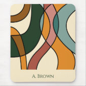 Serene Savanna Gentle Abstract Earthy Monogram Mousepad (Vorne)