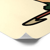 Serene Savanna Kind Lion Abstract Modern Art Poster (Ecke)