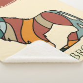 Serene Savanna Kind Lion Abstract Modern Earthy Sherpadecke (3/4)