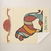 Serene Savanna Kind Lion Abstract Modern Earthy Sherpadecke (Vorderseite (Horizontal))