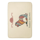 Serene Savanna Kind Lion Custom Name Bath Mat Badematte (Vorderseite Vertikal)