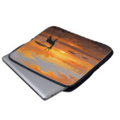 Serene Savannah Sunset – Wildlife Landscape Art Laptopschutzhülle (Vorne Knopf)