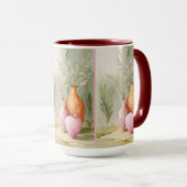 Serene Schiffe | Orange & Pink Art Tasse (VorderseiteRechts)