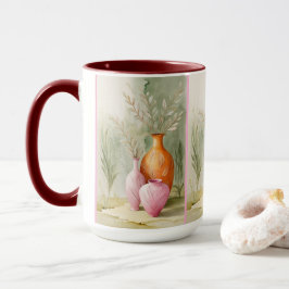 Serene Schiffe | Orange & Pink Art Tasse