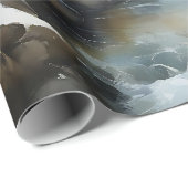 Serene schneebedeckte Flusslandschaft Geschenkpapier (Rolleneckpunkt)