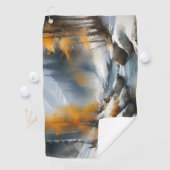 Serene schneebedeckte Flusslandschaft Golfhandtuch (Insitu)