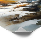 Serene schneebedeckte Flusslandschaft Poster (Ecke)