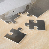 Serene schneebedeckte Flusslandschaft Puzzle (Seite)