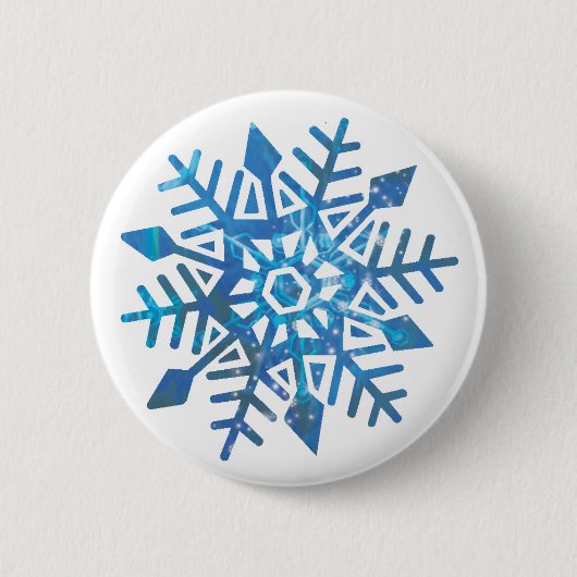 Serene-Schneeflocken Button (Vorderseite)