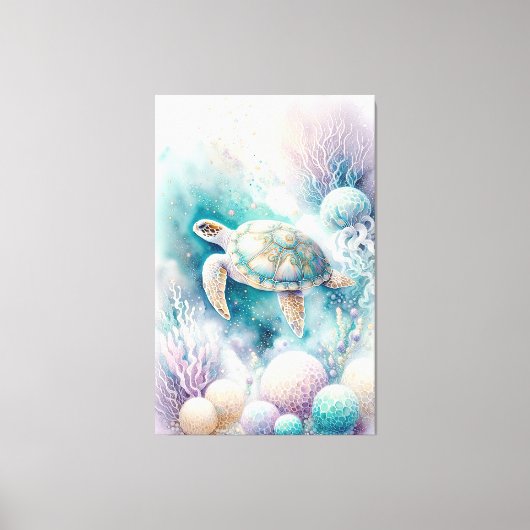 Serene Sea Turtle Decor Leinwanddruck (Vorderseite)