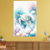 Serene Sea Turtle Decor Leinwanddruck (Insitu (Wohnzimmer))