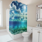 "Serene Seascape with Sandy Bottom" Duschvorhang (Beispiel)