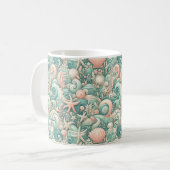 Serene Seashore Wirbel: PastellOcean Whispers Kaffeetasse (Vorderseite Links)
