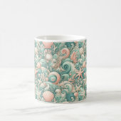 Serene Seashore Wirbel: PastellOcean Whispers Kaffeetasse (Mittel)
