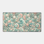 Serene Seashore Wirbel: PastellOcean Whispers Schreibtischunterlage (Vorderseite)