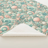 Serene Seashore Wirbel: PastellOcean Whispers Sherpadecke (3/4)