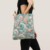 Serene Seashore Wirbel: PastellOcean Whispers Tasche (Von Nahem)