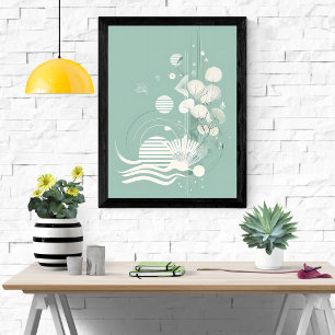 Serene Serenity - Abstrakte Blume Poster