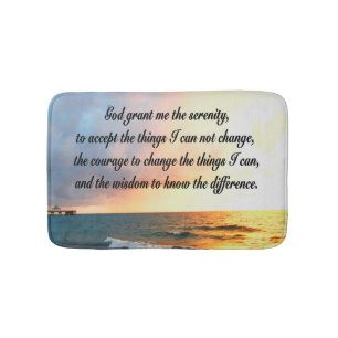 SERENE SERENITY PRAYER SUNRISE FOTO DESIGN BADEMATTE
