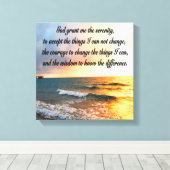 SERENE SERENITY PRAYER SUNRISE FOTO DESIGN LEINWANDDRUCK (Insitu (Holzboden))