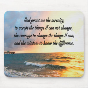 SERENE SERENITY PRAYER SUNRISE FOTO DESIGN MOUSEPAD