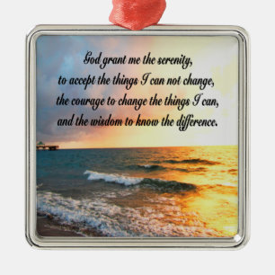 SERENE SERENITY PRAYER SUNRISE FOTO DESIGN ORNAMENT AUS METALL
