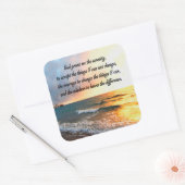 SERENE SERENITY PRAYER SUNRISE FOTO DESIGN QUADRATISCHER AUFKLEBER (Umschlag)
