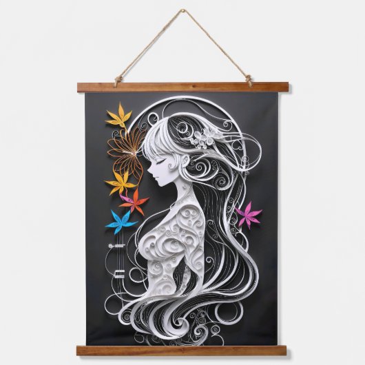 Serene Serenity Wandteppich Mit Holzrahmen (Vorderseite)