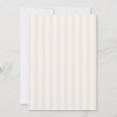 Serene Shell Monogram Coastal Stripes Wedding Einladung (Rückseite)
