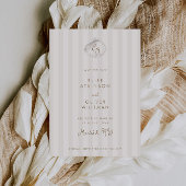 Serene Shell Monogram Küstenstreifen Hochzeit Save The Date