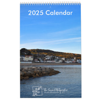 Serene Shores 2025 Kalender 1-Seiten-Medium