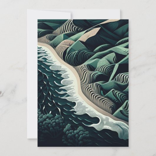 Serene Shores Feiertagskarte (Vorderseite)