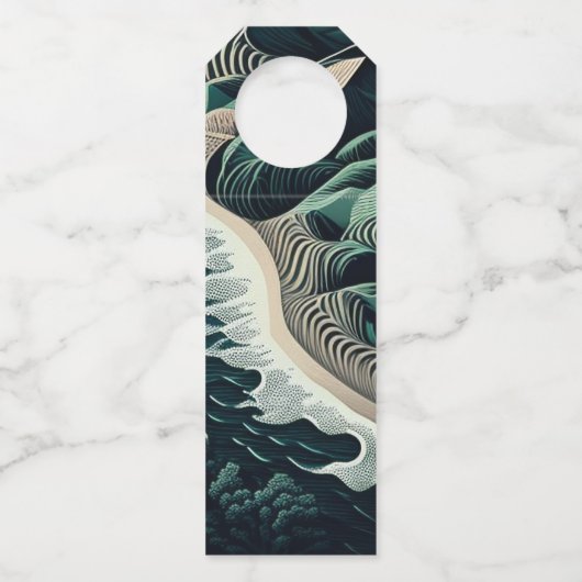 Serene Shores Flaschenanhänger (Vorderseite)